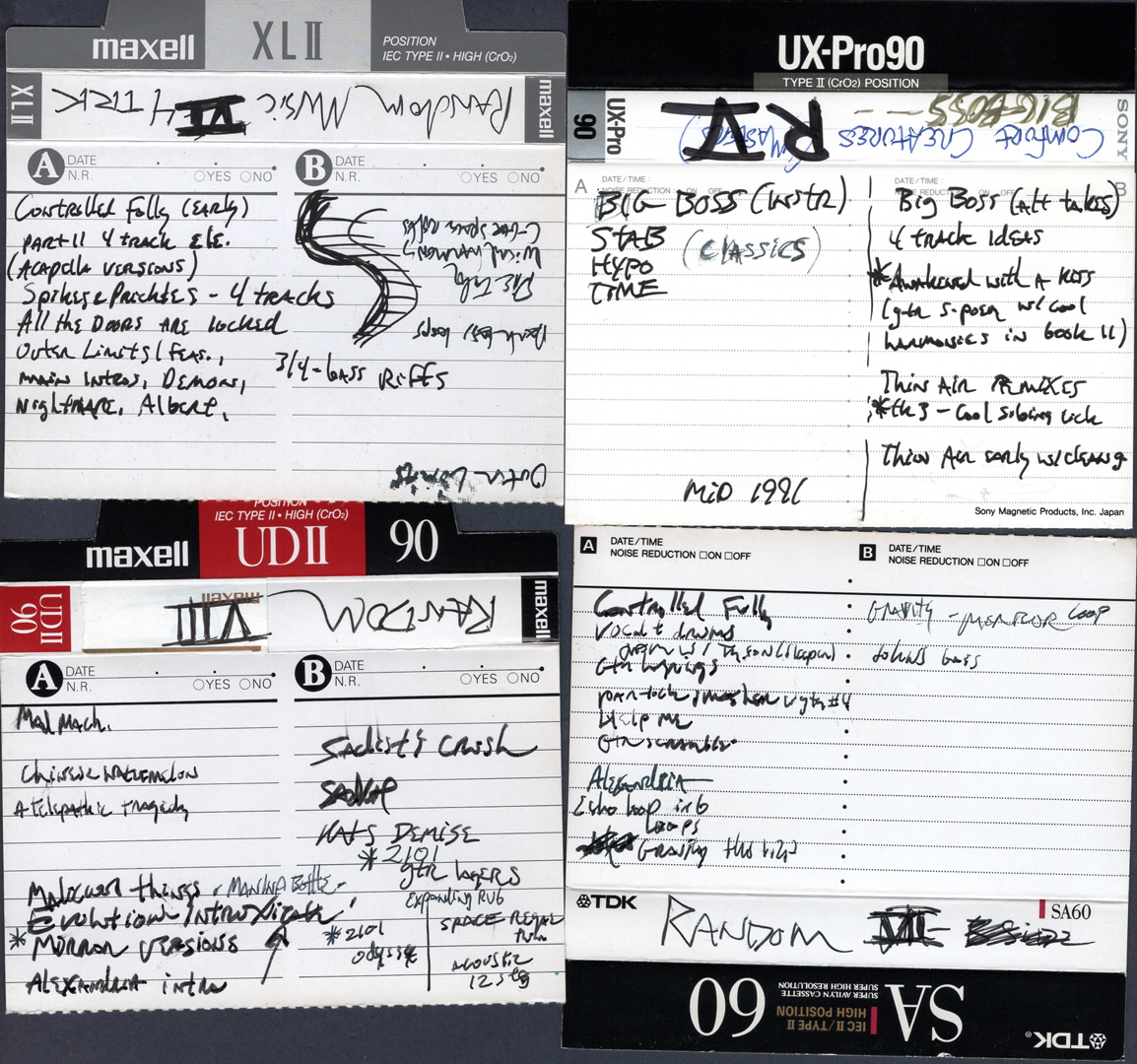 Scanned cassette archive image: 1991 Random Musics02